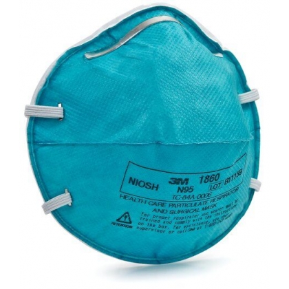 Khẩu trang lọc bụi bảo vệ hô hấp, có thể dùng trong y tế 3M™ Aura™ 1860 N95, 20 cái/hộp, 6 hộp/thùng